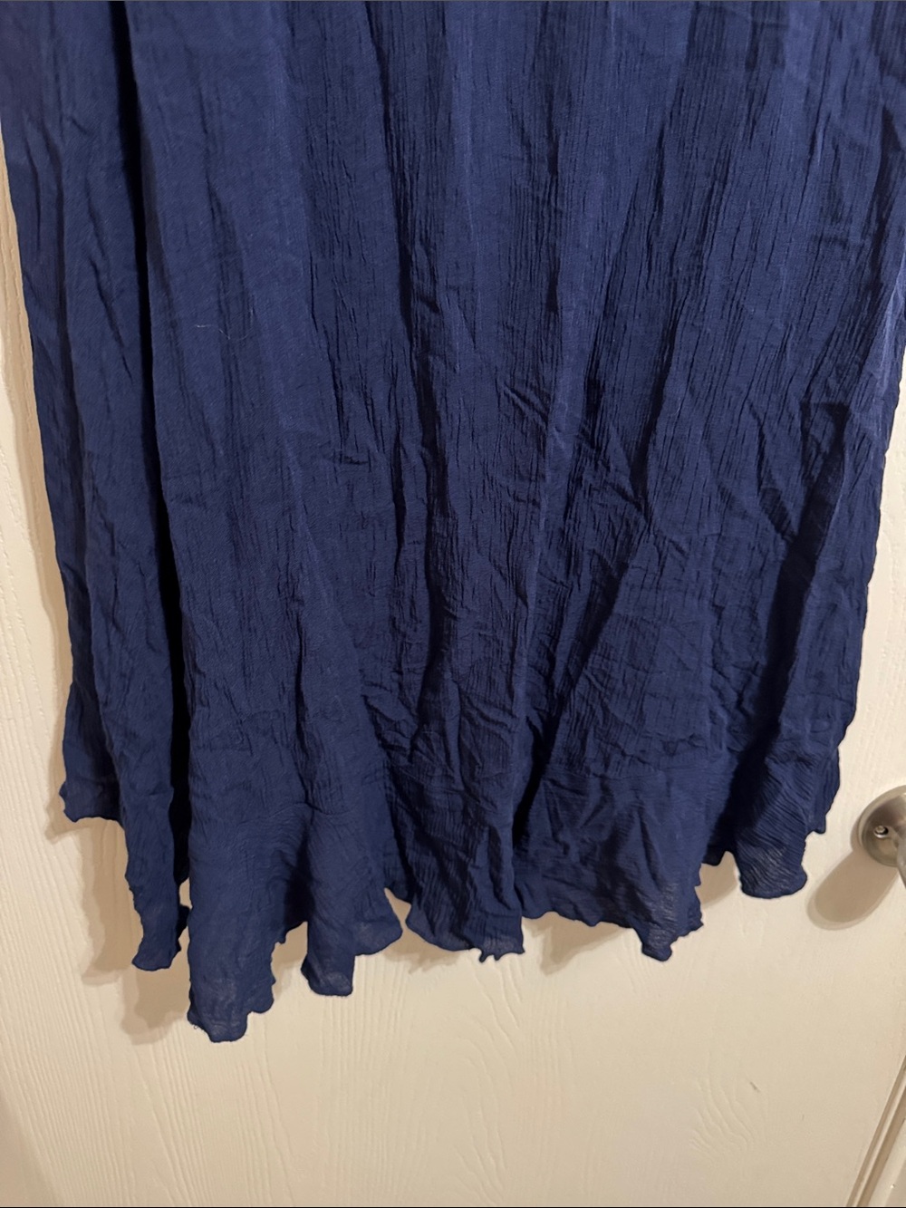 Amy Byer Ruffle Front Maxi Skirt Girls Large 14 NWT Navy Blue Braided Tan Belt - Picture 7 of 8